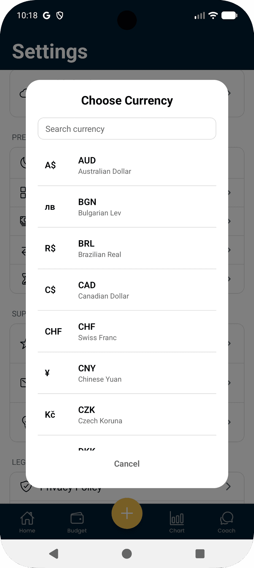 Budler multi-currency support and live rates
