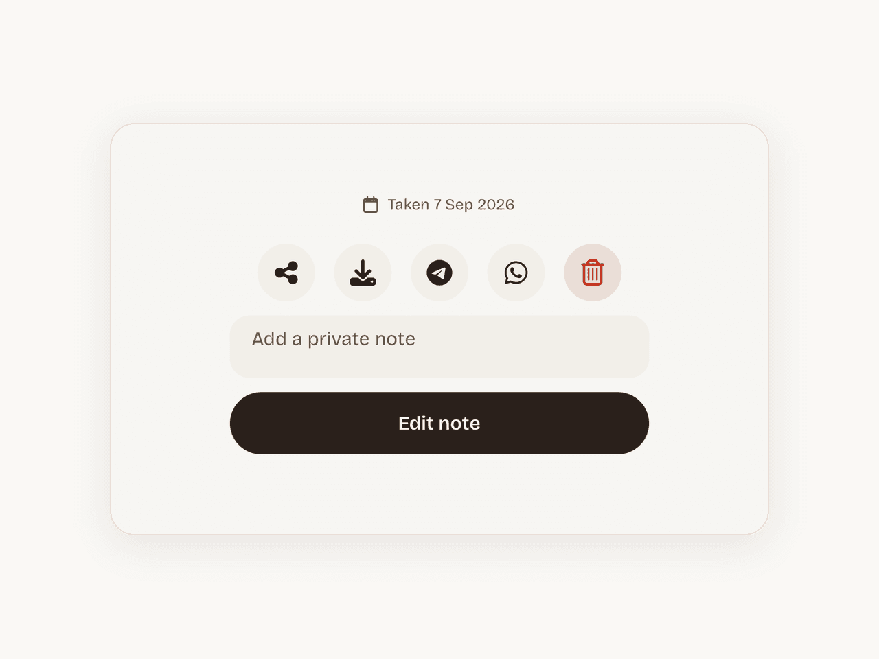 Take a Stick one-tap WhatsApp and Telegram export sheet
