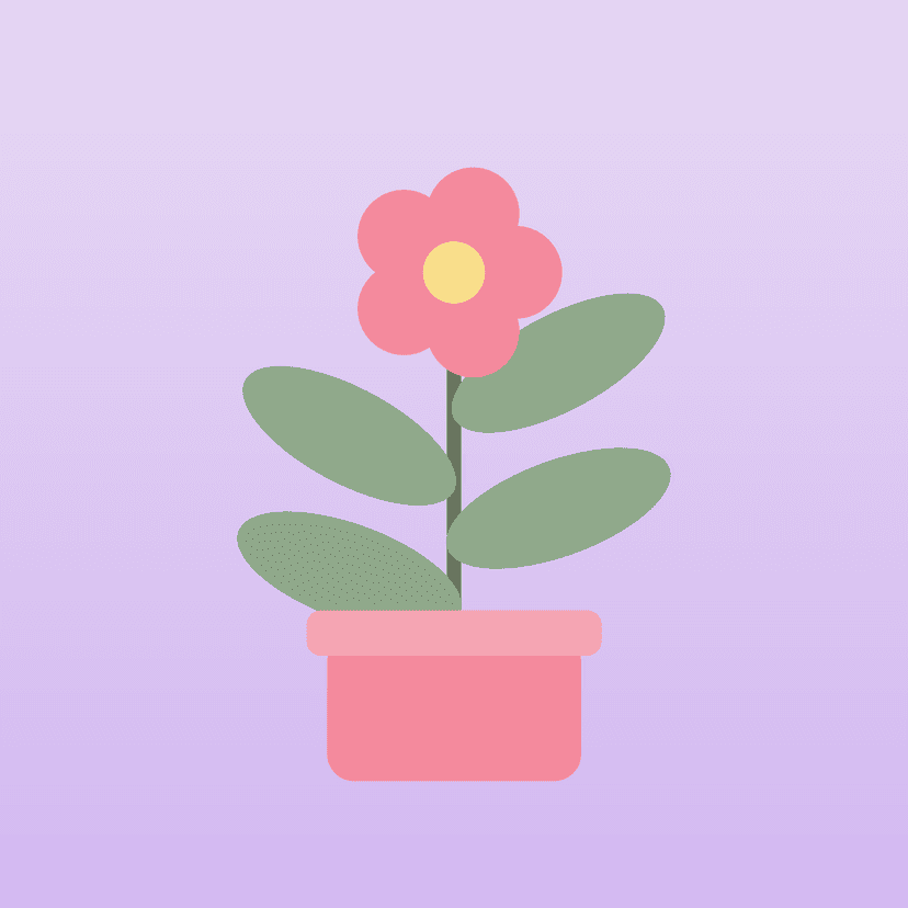 Sample botanical reaction sticker with postage frame